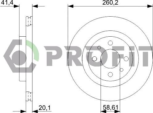 Profit 5010-1147 - Тормозной диск autosila-amz.com