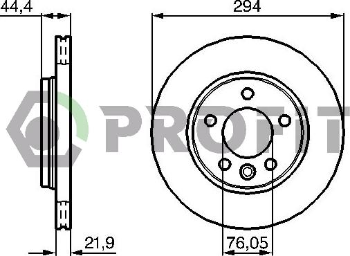 Profit 5010-1286 - Тормозной диск autosila-amz.com