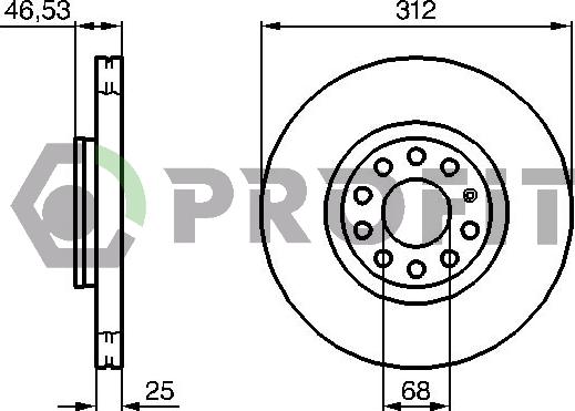 Profit 5010-1707 - Тормозной диск autosila-amz.com