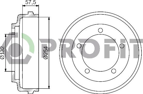 Profit 5020-0029 - Тормозной барабан autosila-amz.com