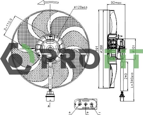 Profit 1850-0019 - Вентилятор, охлаждение двигателя autosila-amz.com