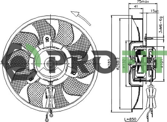 Profit 1850-0028 - Вентилятор, охлаждение двигателя autosila-amz.com