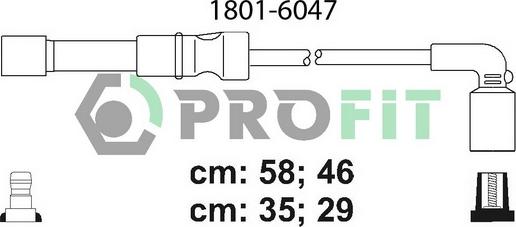 Profit 1801-6047 - Комплект проводов зажигания autosila-amz.com