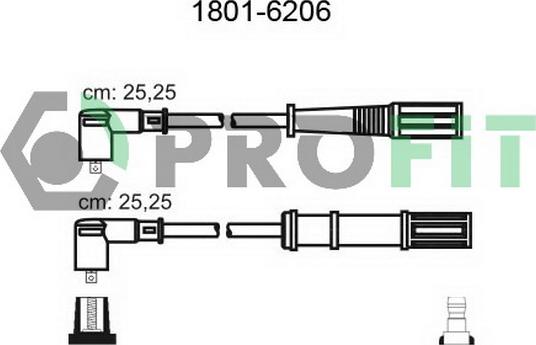 Profit 1801-6206 - Комплект проводов зажигания autosila-amz.com