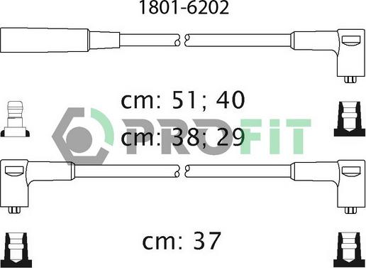Profit 1801-6202 - Комплект проводов зажигания autosila-amz.com