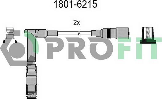 Profit 1801-6215 - Комплект проводов зажигания autosila-amz.com