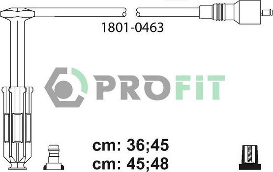 Profit 1801-0463 - Комплект проводов зажигания autosila-amz.com