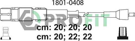 Profit 1801-0408 - Комплект проводов зажигания autosila-amz.com