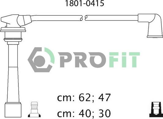 Profit 1801-0415 - Комплект проводов зажигания autosila-amz.com