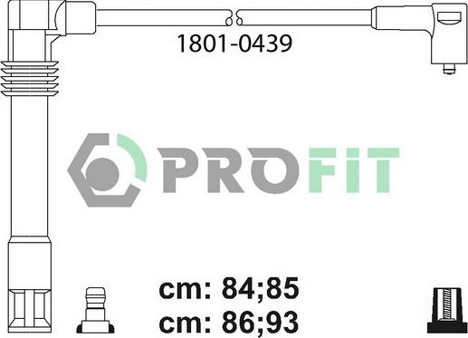 Profit 1801-0439 - Комплект проводов зажигания autosila-amz.com