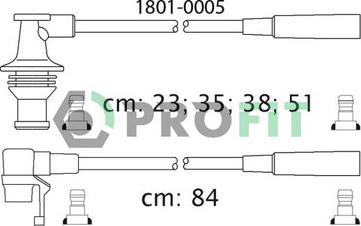 Profit 1801-0005 - Комплект проводов зажигания autosila-amz.com