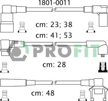 Profit 1801-0011 - Комплект проводов зажигания autosila-amz.com