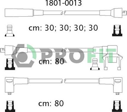 Profit 1801-0013 - Комплект проводов зажигания autosila-amz.com