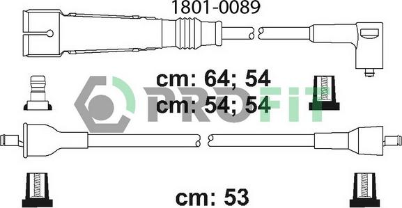 Profit 1801-0089 - Комплект проводов зажигания autosila-amz.com