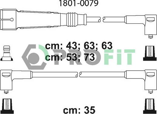 Profit 1801-0079 - Комплект проводов зажигания autosila-amz.com