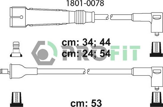 Profit 1801-0078 - Комплект проводов зажигания autosila-amz.com