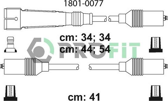 Profit 1801-0077 - Комплект проводов зажигания autosila-amz.com