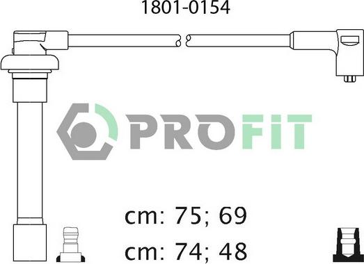 Profit 1801-0154 - Комплект проводов зажигания autosila-amz.com