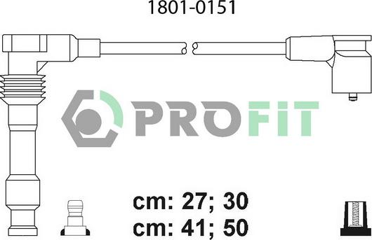 Profit 1801-0151 - Комплект проводов зажигания autosila-amz.com
