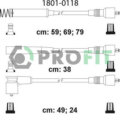 Profit 1801-0118 - Комплект проводов зажигания autosila-amz.com