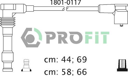 Profit 1801-0117 - Комплект проводов зажигания autosila-amz.com