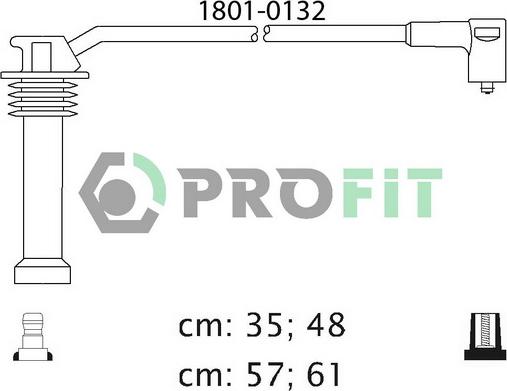 Profit 1801-0132 - Комплект проводов зажигания autosila-amz.com