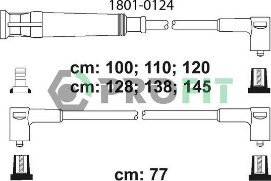 Profit 1801-0124 - Комплект проводов зажигания autosila-amz.com