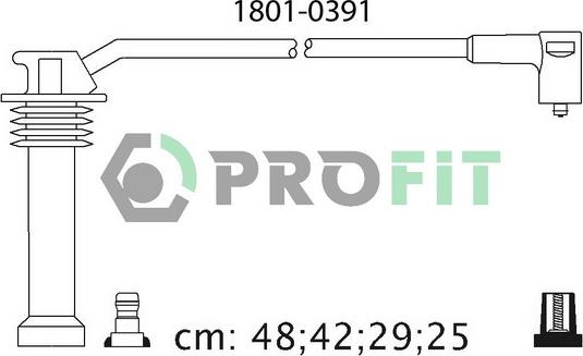 Profit 1801-0391 - Комплект проводов зажигания autosila-amz.com