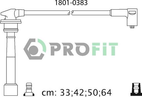 Profit 1801-0383 - Комплект проводов зажигания autosila-amz.com
