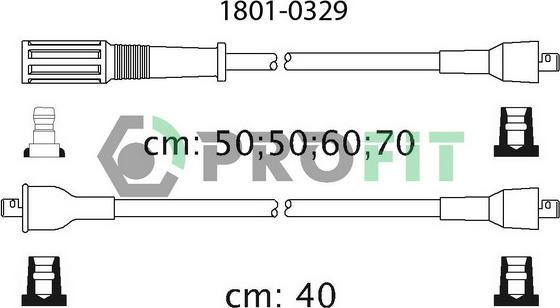 Profit 1801-0329 - Комплект проводов зажигания autosila-amz.com