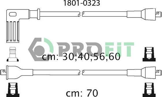 Profit 1801-0323 - Комплект проводов зажигания autosila-amz.com