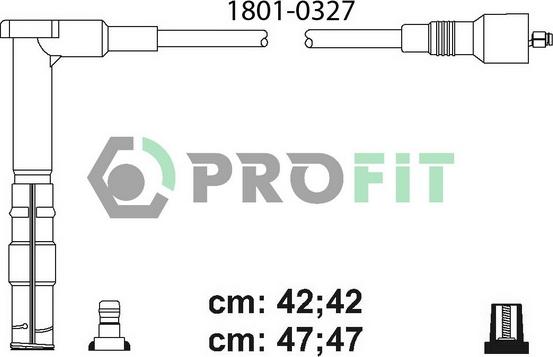 Profit 1801-0327 - Комплект проводов зажигания autosila-amz.com