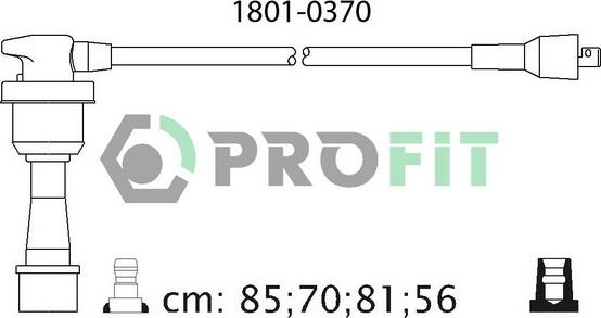 Profit 1801-0370 - Комплект проводов зажигания autosila-amz.com