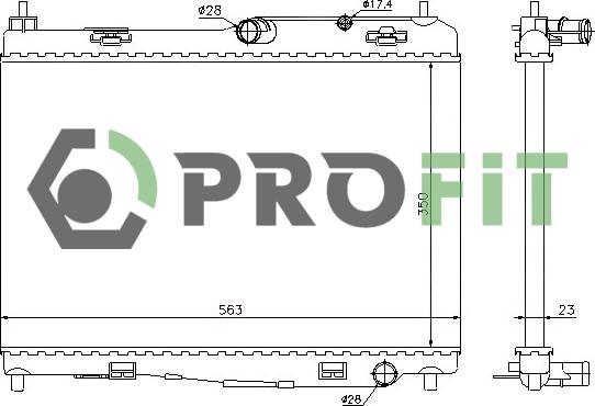 Profit 1740-0438 - Радиатор, охлаждение двигателя autosila-amz.com