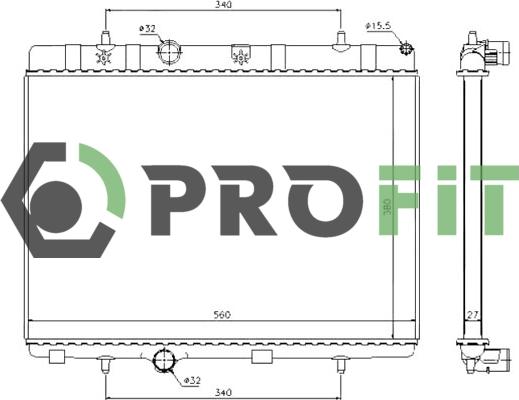 Profit 1740-0084 - Радиатор, охлаждение двигателя autosila-amz.com