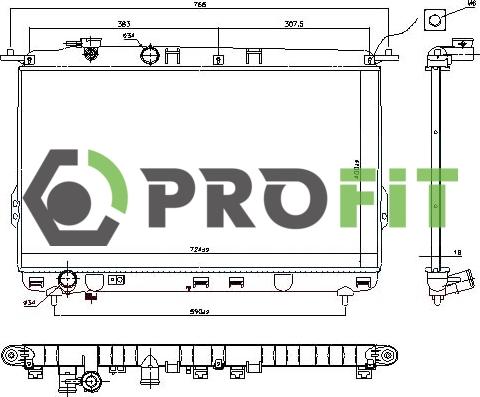 Profit 1740-0147 - Радиатор, охлаждение двигателя autosila-amz.com