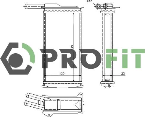 Profit 1760-0432 - Теплообменник, отопление салона autosila-amz.com