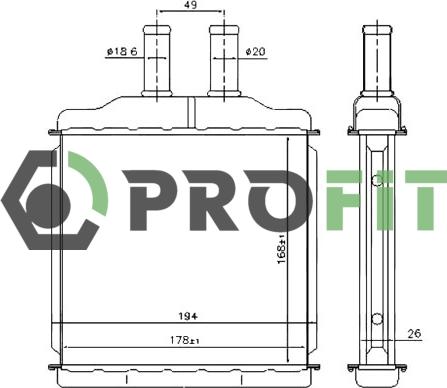 Profit 1760-0101 - Теплообменник, отопление салона autosila-amz.com