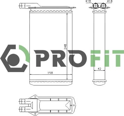 Profit 1760-0820 - Теплообменник, отопление салона autosila-amz.com