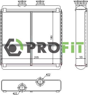 Profit 1760-0312 - Теплообменник, отопление салона autosila-amz.com