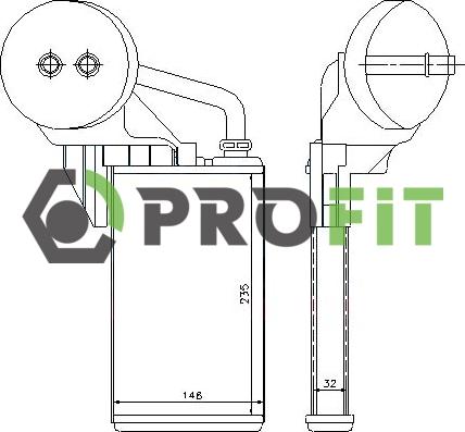 Profit 1760-0381 - Теплообменник, отопление салона autosila-amz.com