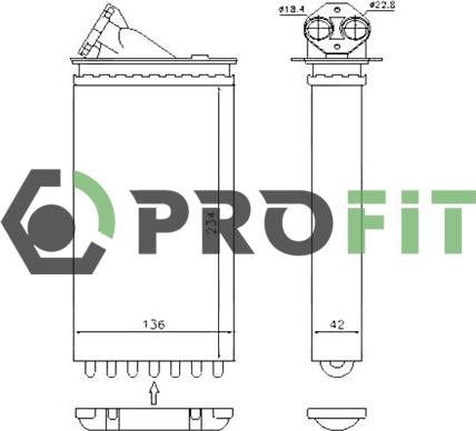 Profit 1760-0374 - Теплообменник, отопление салона autosila-amz.com