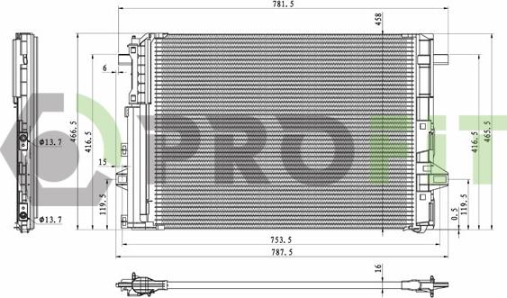 Profit 1770-0319 - Конденсатор кондиционера autosila-amz.com