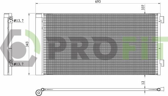 Profit 1770-0317 - Конденсатор кондиционера autosila-amz.com