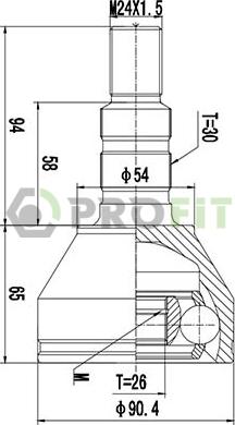 Profit 2710-1506 - Шарнирный комплект, ШРУС, приводной вал autosila-amz.com