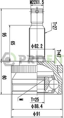 Profit 2710-3046 - Шарнирный комплект, ШРУС, приводной вал autosila-amz.com