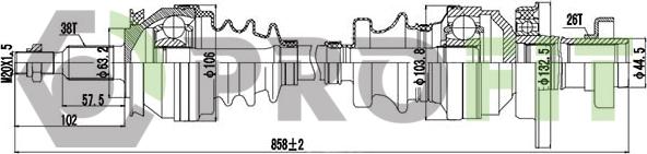 Profit 2730-1066 - Приводной вал autosila-amz.com