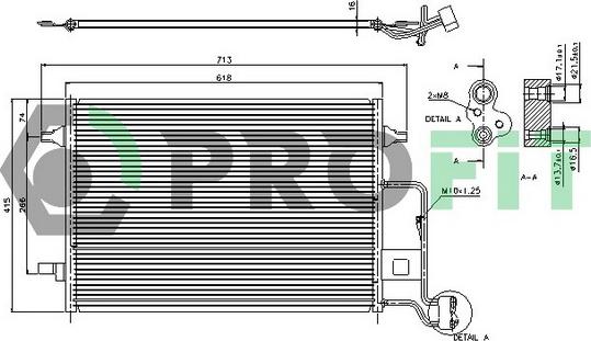 Profit PR 9540C1 - Конденсатор кондиционера autosila-amz.com