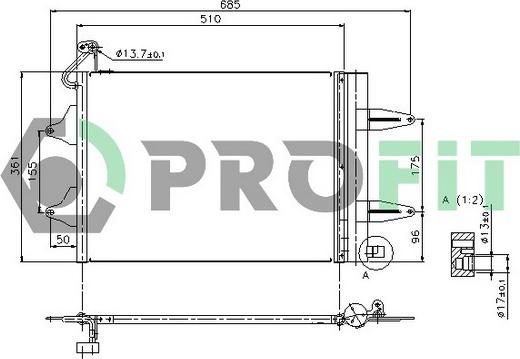 Profit PR 9550C1 - Конденсатор кондиционера autosila-amz.com