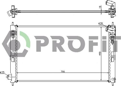 Profit PR 4010A2 - Радиатор, охлаждение двигателя autosila-amz.com